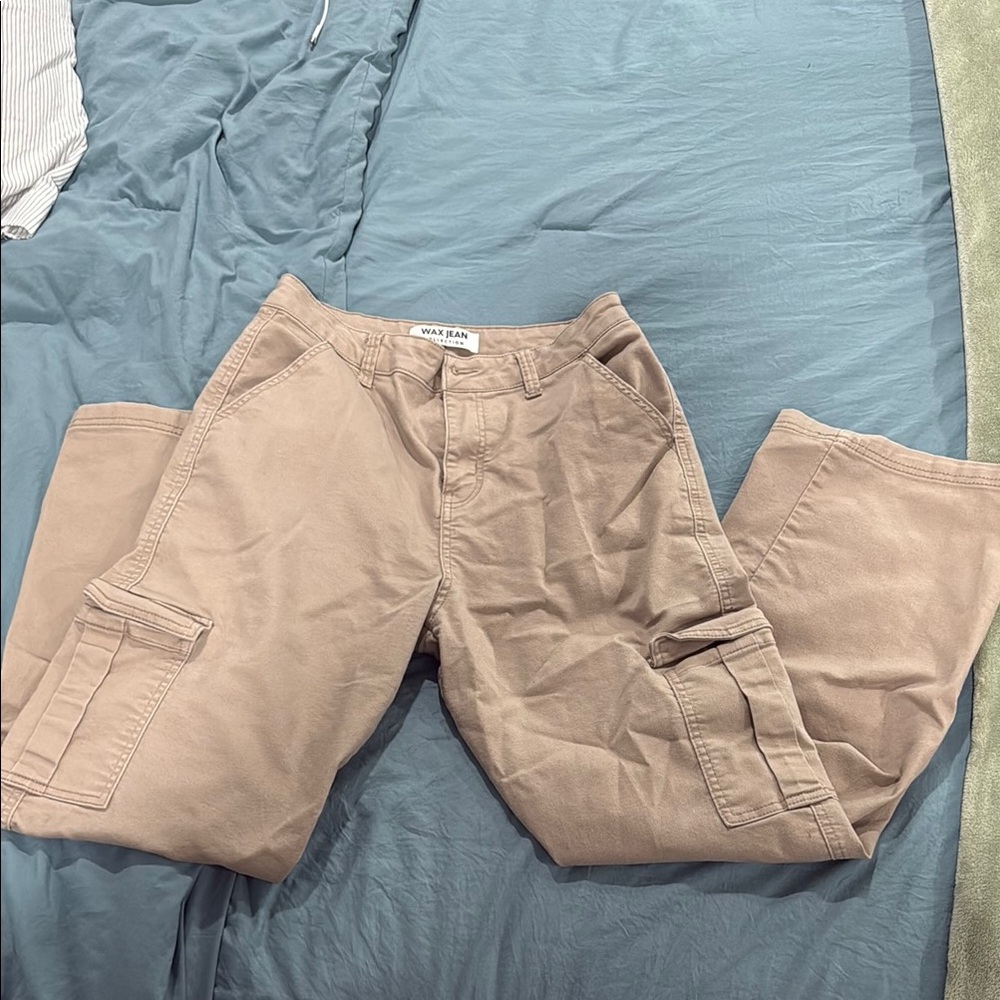 Wax Jean Tan Cargo Pants Utility Style